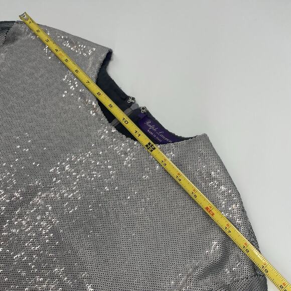 Ralph Lauren Collection Purple Label Runway Silver Sequin Sheath Mini Dress $5k - Picture 6 of 8